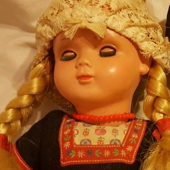 Vintage Dovina Doll Rotterdam Holland Dutch Wooden Shoes Blinking Eyes - Picture 4 of 8